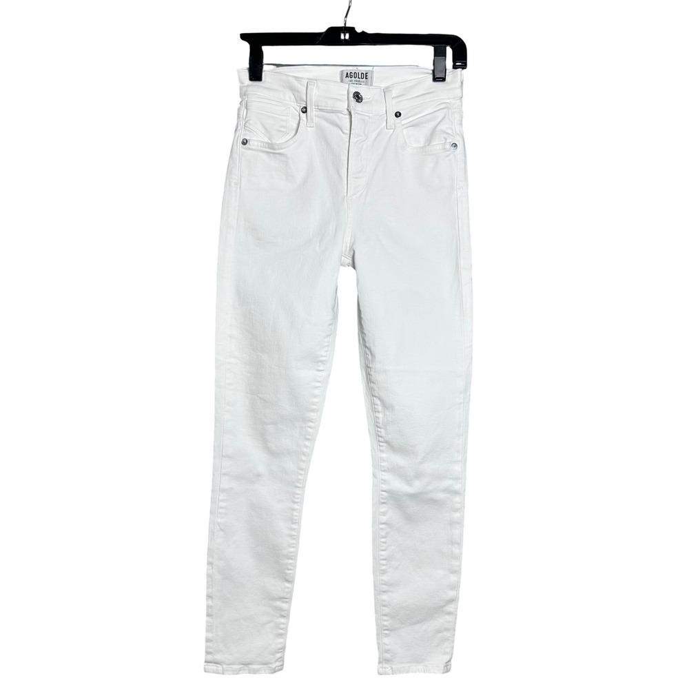 Agolde Filter Free High Rise Skinny Jeans White festival Size 25 summer boho